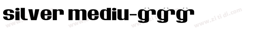 Silver Mediu字体转换